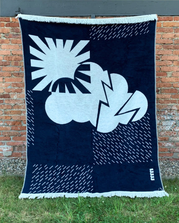 designerski koc - tył